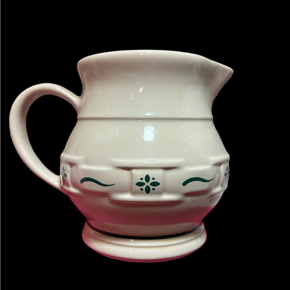 Woven Traditions Heritage Green Longaberger Large Milk Pitcher - Picture 1 of 12